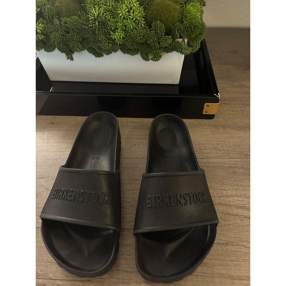 Birkenstock slide sandals women's black 6